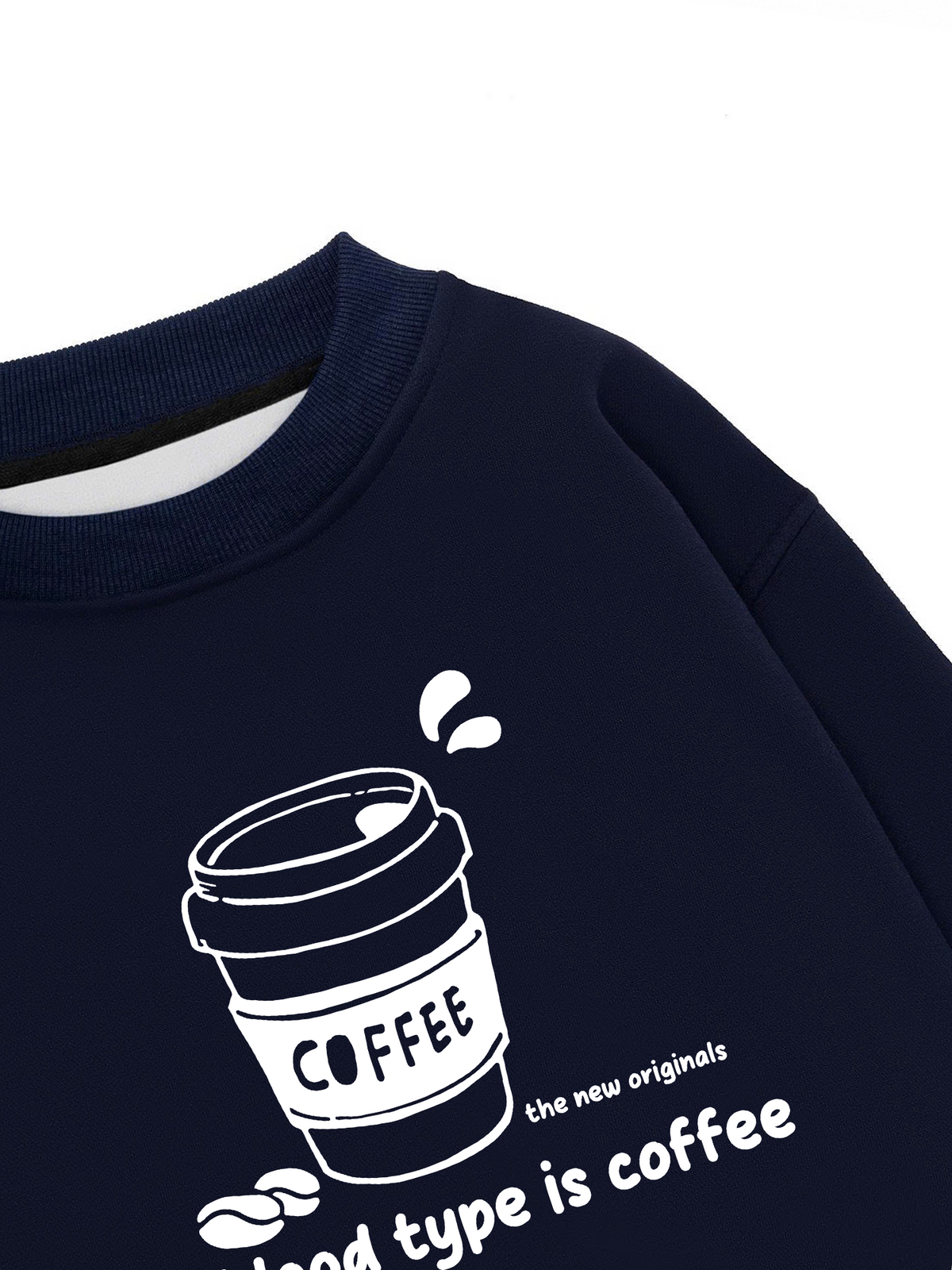 Áo Sweater Nỉ Hai Da My Blood Type Is Coffee