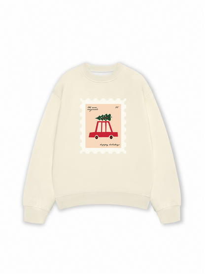 Áo Sweater Nỉ Hai Da Happy Holidays