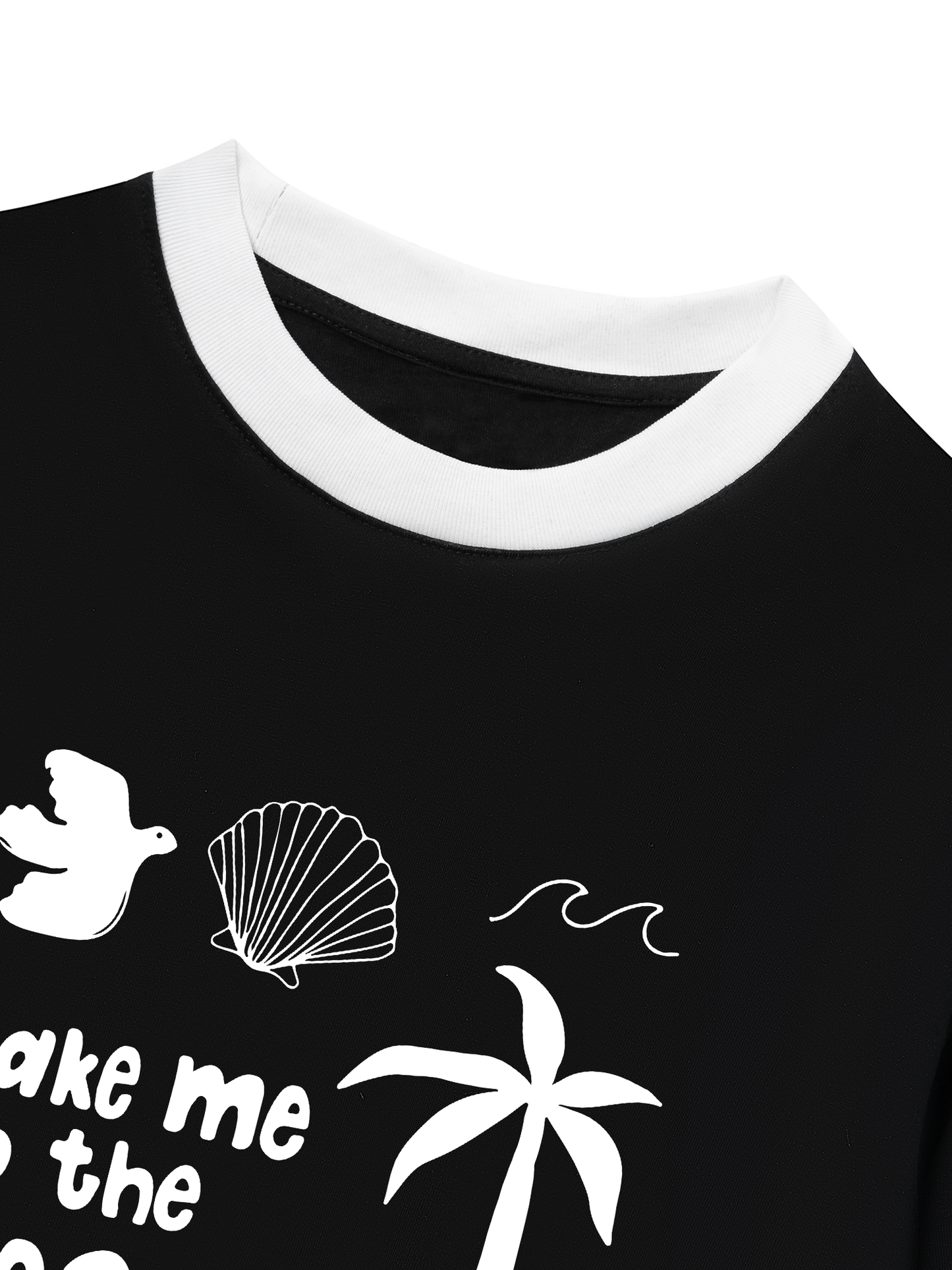Áo Thun Ringer Relaxed Fit Take Me To The Beach