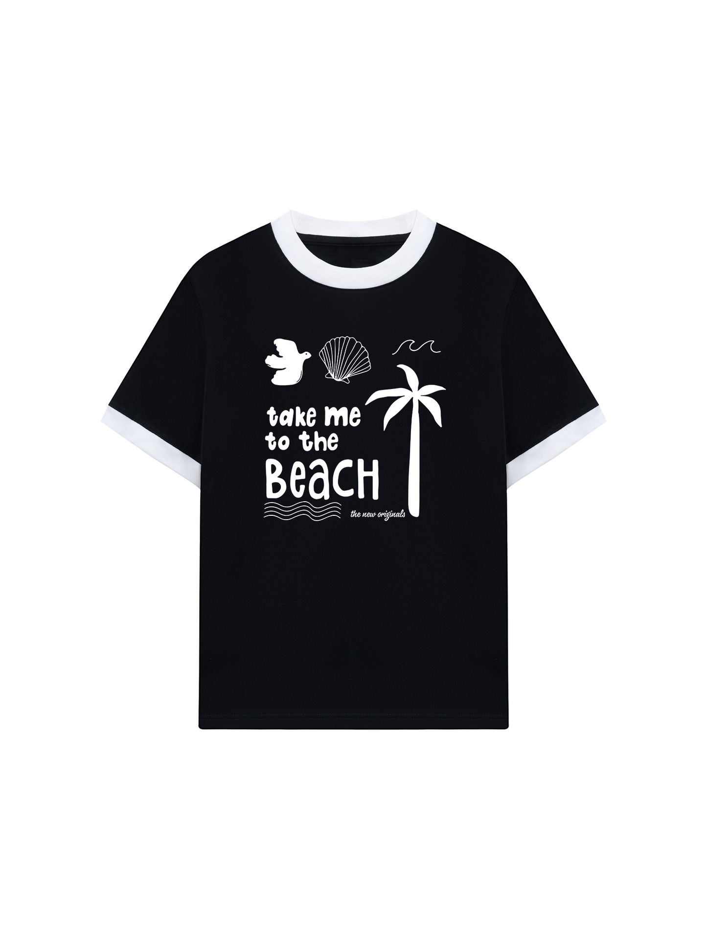 Áo Thun Ringer Relaxed Fit Take Me To The Beach