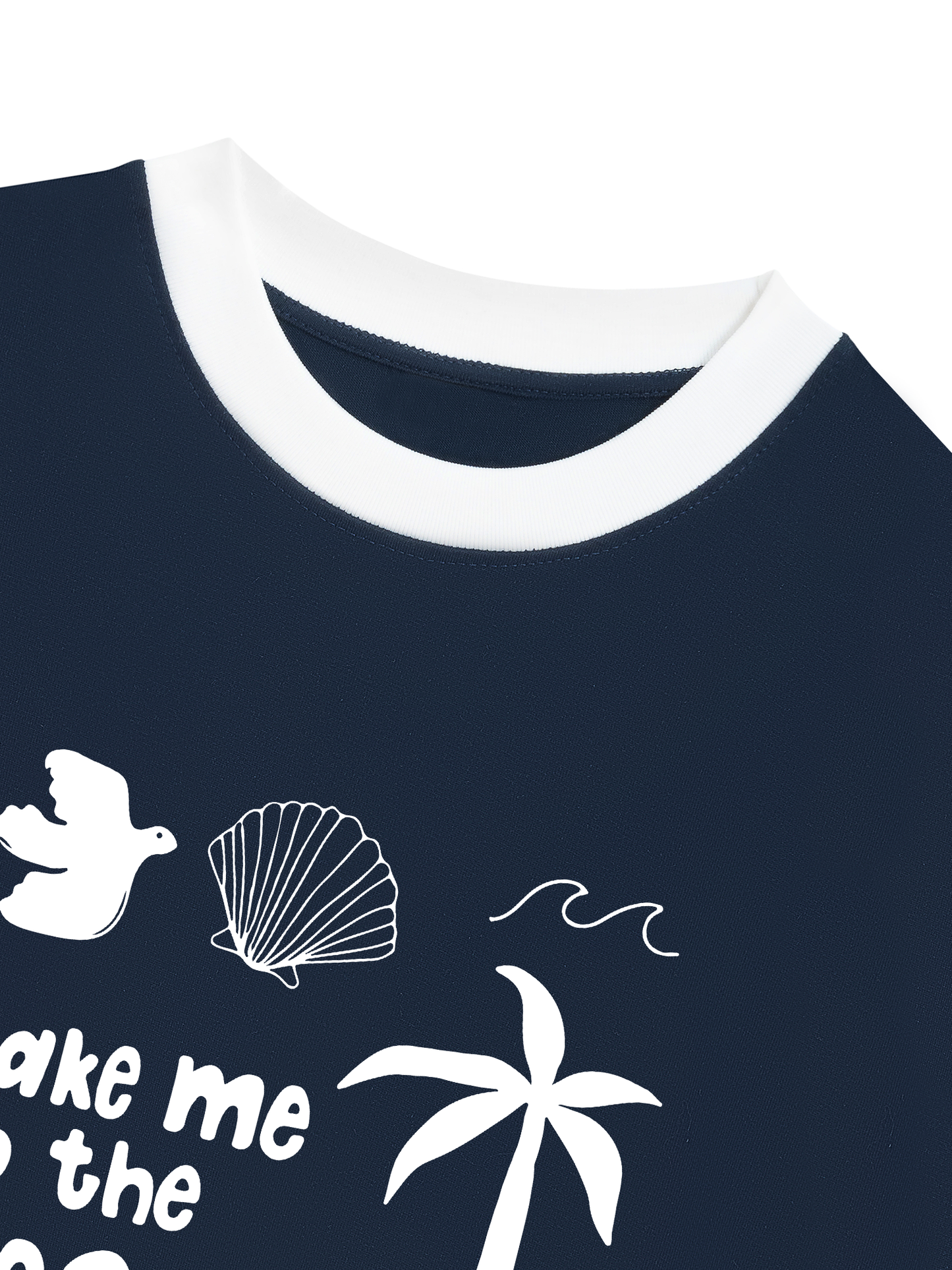 Áo Thun Ringer Relaxed Fit Take Me To The Beach