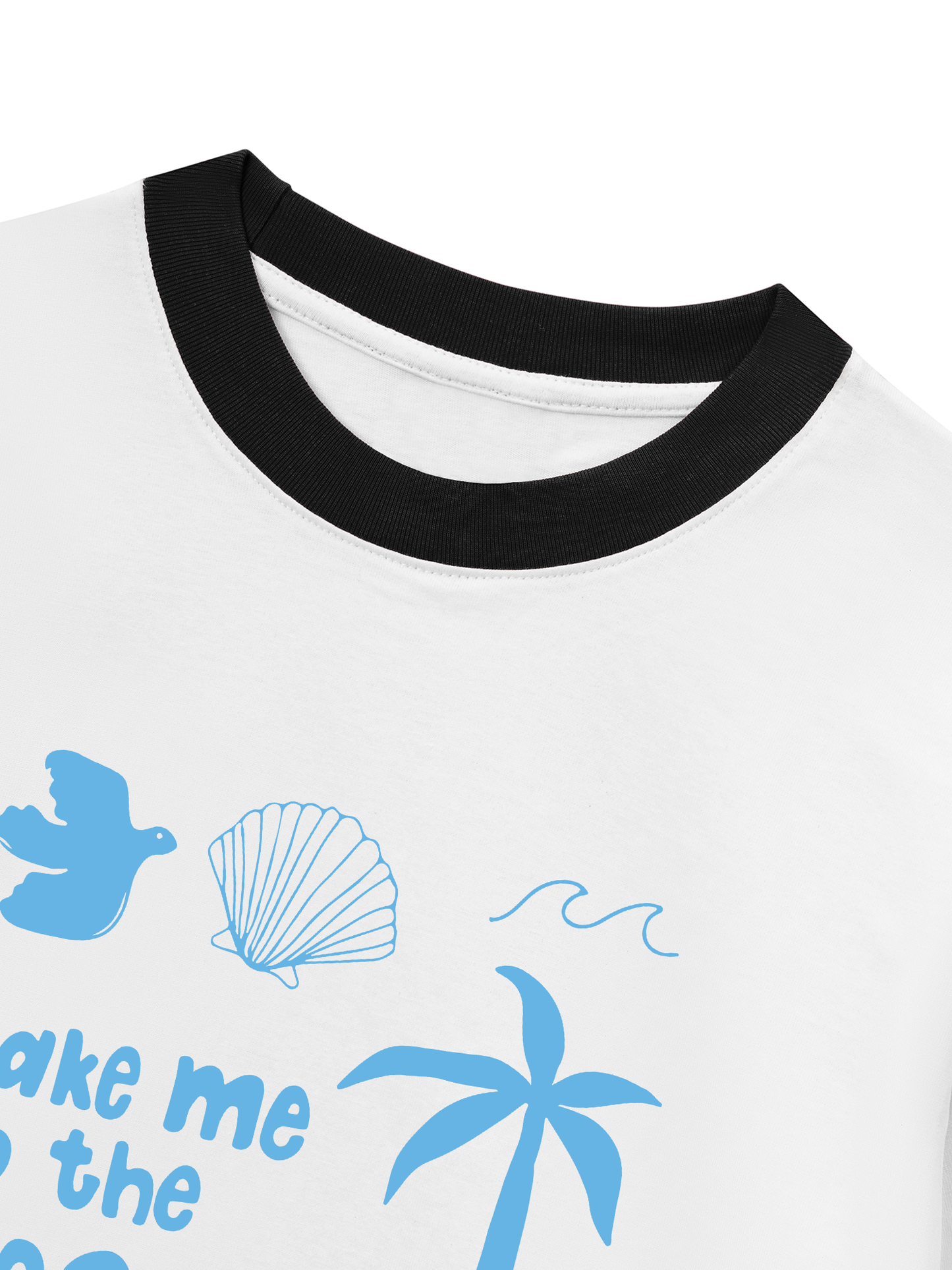 Áo Thun Ringer Relaxed Fit Take Me To The Beach