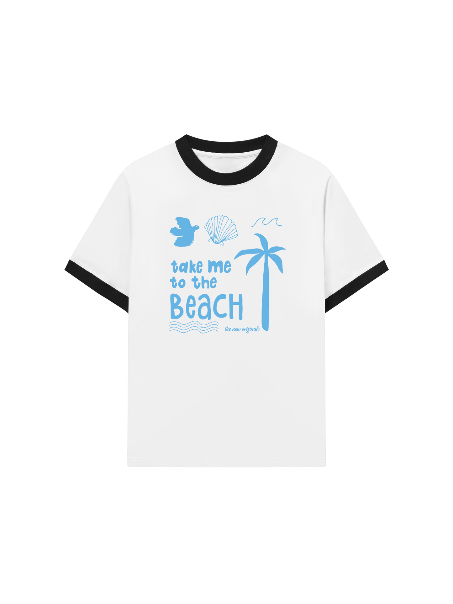 Áo Thun Ringer Relaxed Fit Take Me To The Beach