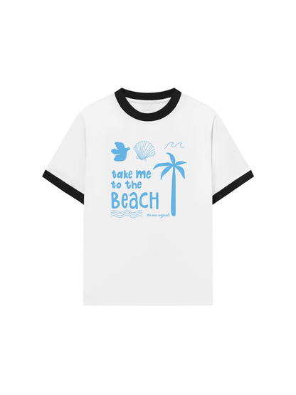 Áo Thun Ringer Relaxed Fit Take Me To The Beach