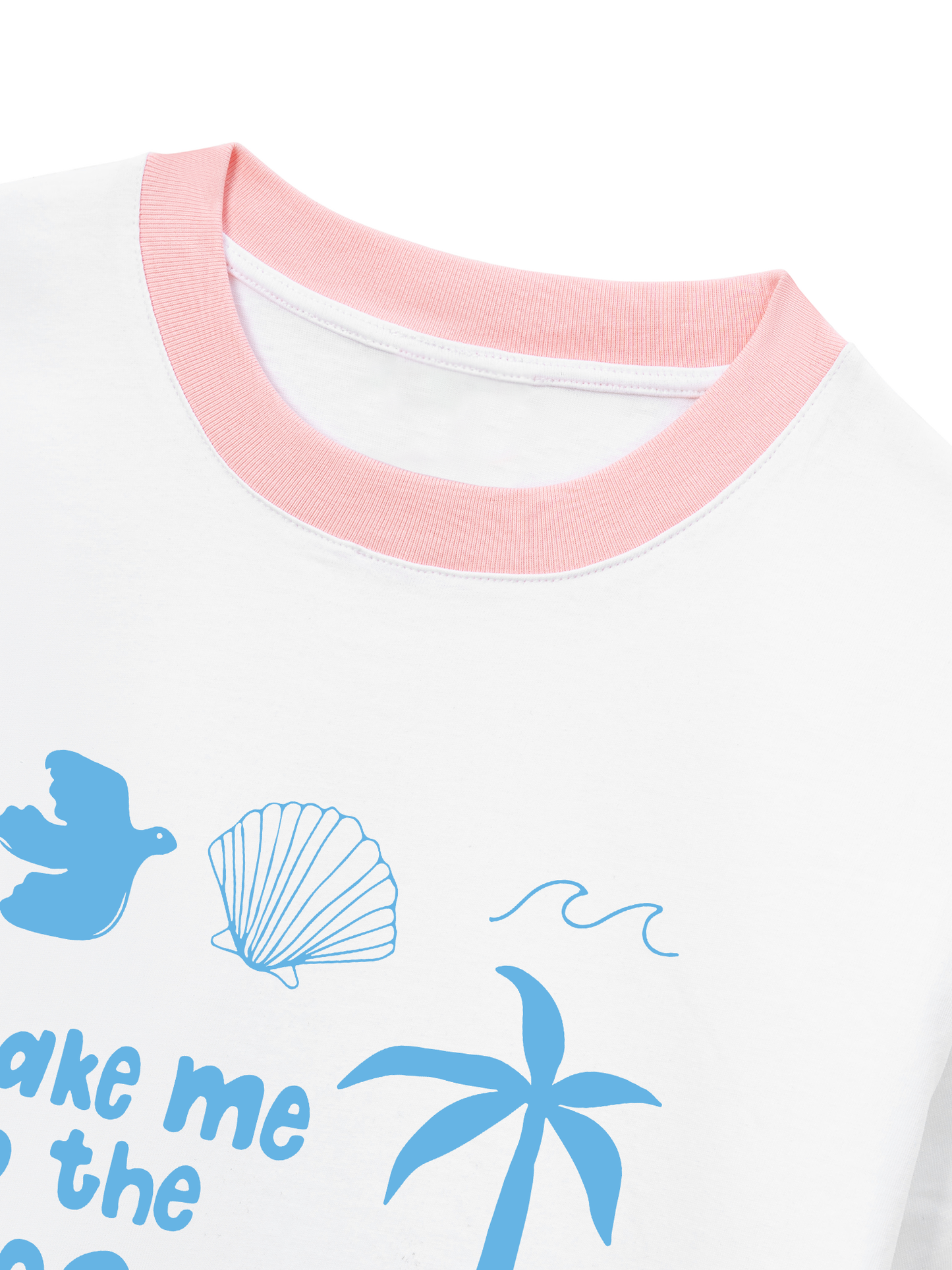 Áo Thun Ringer Relaxed Fit Take Me To The Beach