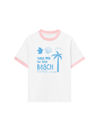Áo Thun Ringer Relaxed Fit Take Me To The Beach