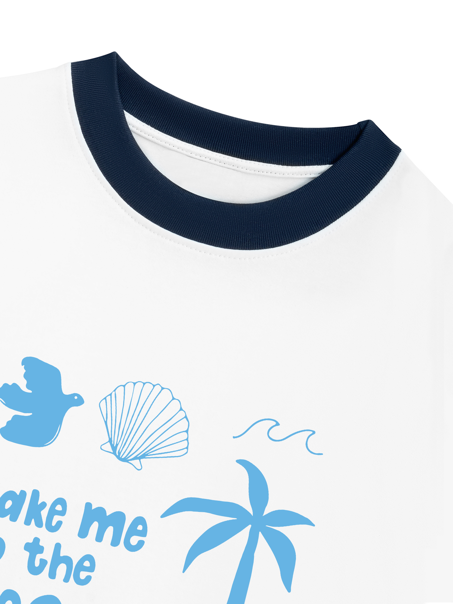 Áo Thun Ringer Relaxed Fit Take Me To The Beach