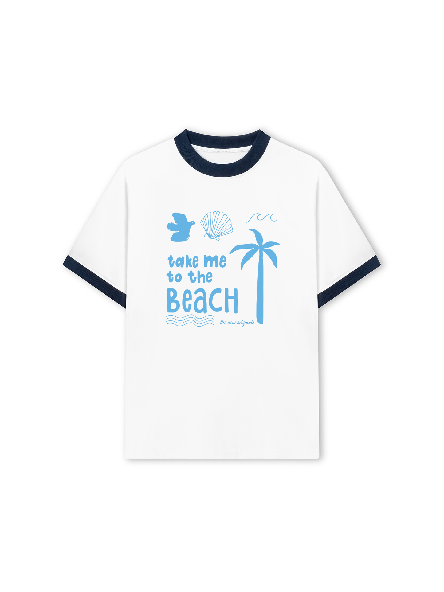 Áo Thun Ringer Relaxed Fit Take Me To The Beach