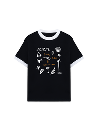 Áo Thun Ringer Relaxed Fit Sun, Sea & Self-Care