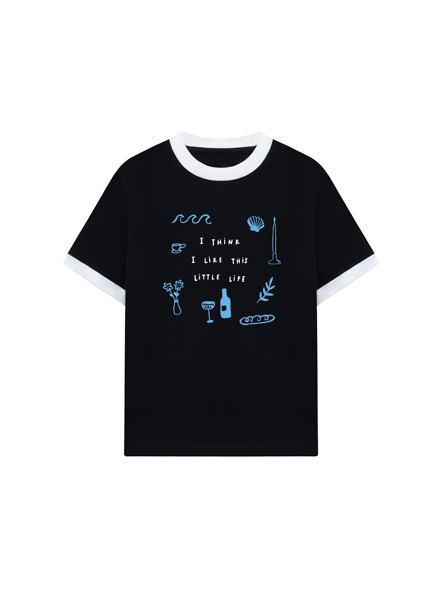 Áo Thun Ringer Relaxed Fit I Think I Like This Little Life