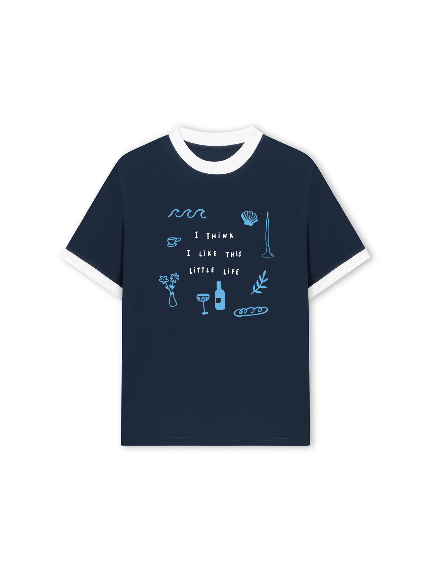 Áo Thun Ringer Relaxed Fit I Think I Like This Little Life