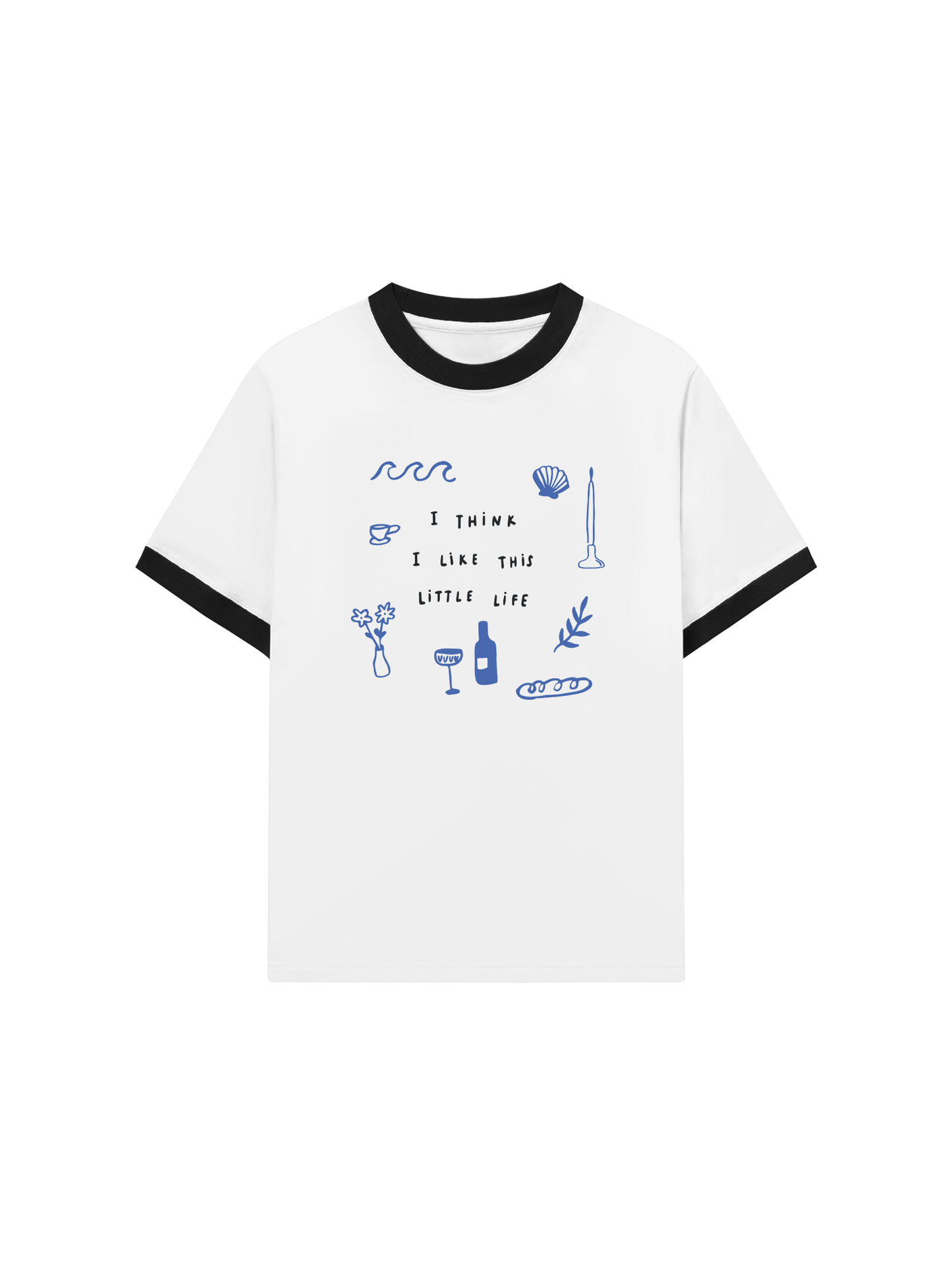 Áo Thun Ringer Relaxed Fit I Think I Like This Little Life