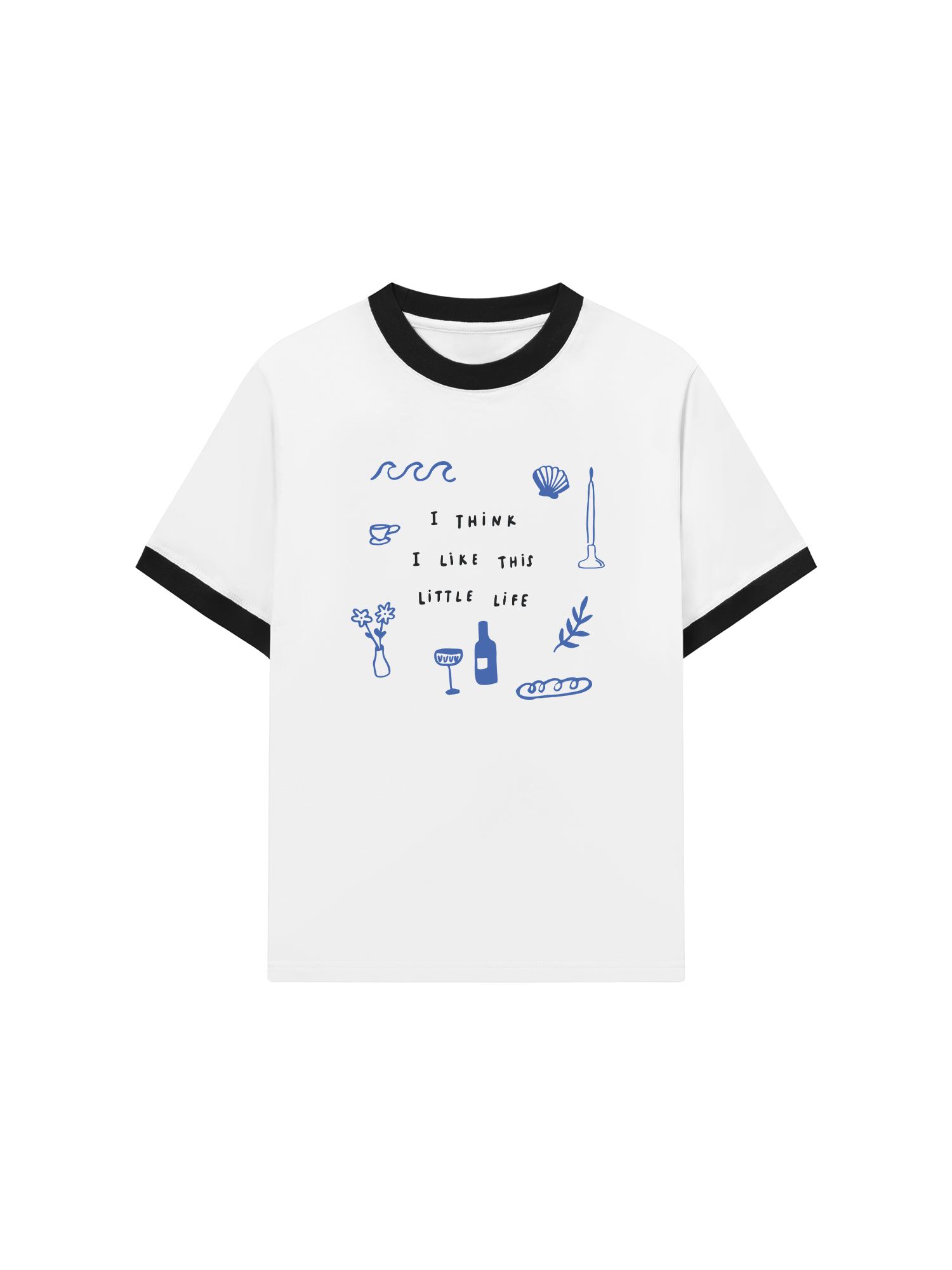 Áo Thun Ringer Relaxed Fit I Think I Like This Little Life