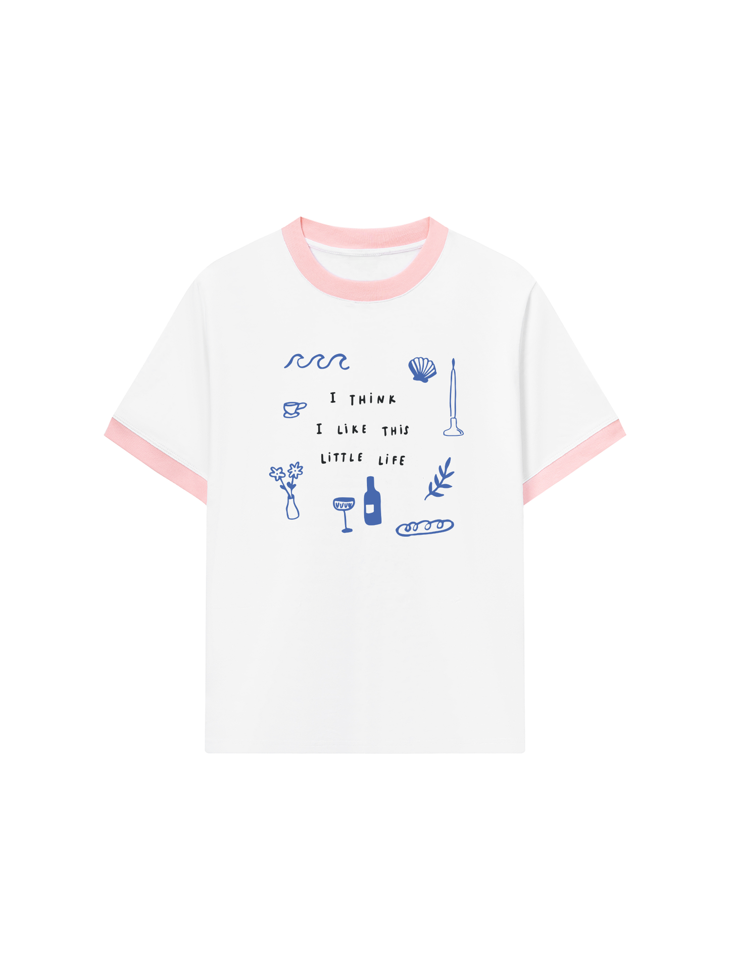Áo Thun Ringer Relaxed Fit I Think I Like This Little Life