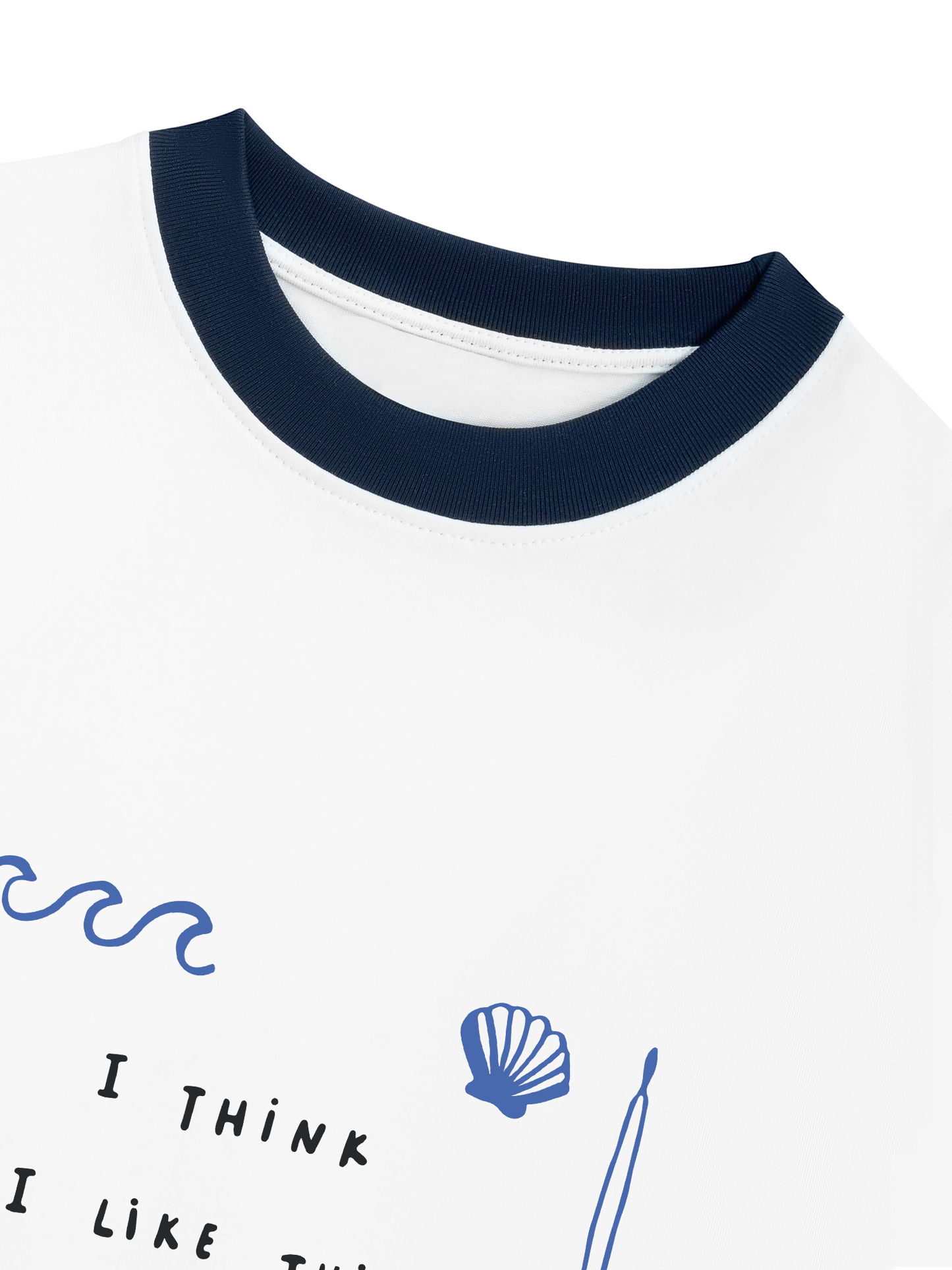 Áo Thun Ringer Relaxed Fit I Think I Like This Little Life
