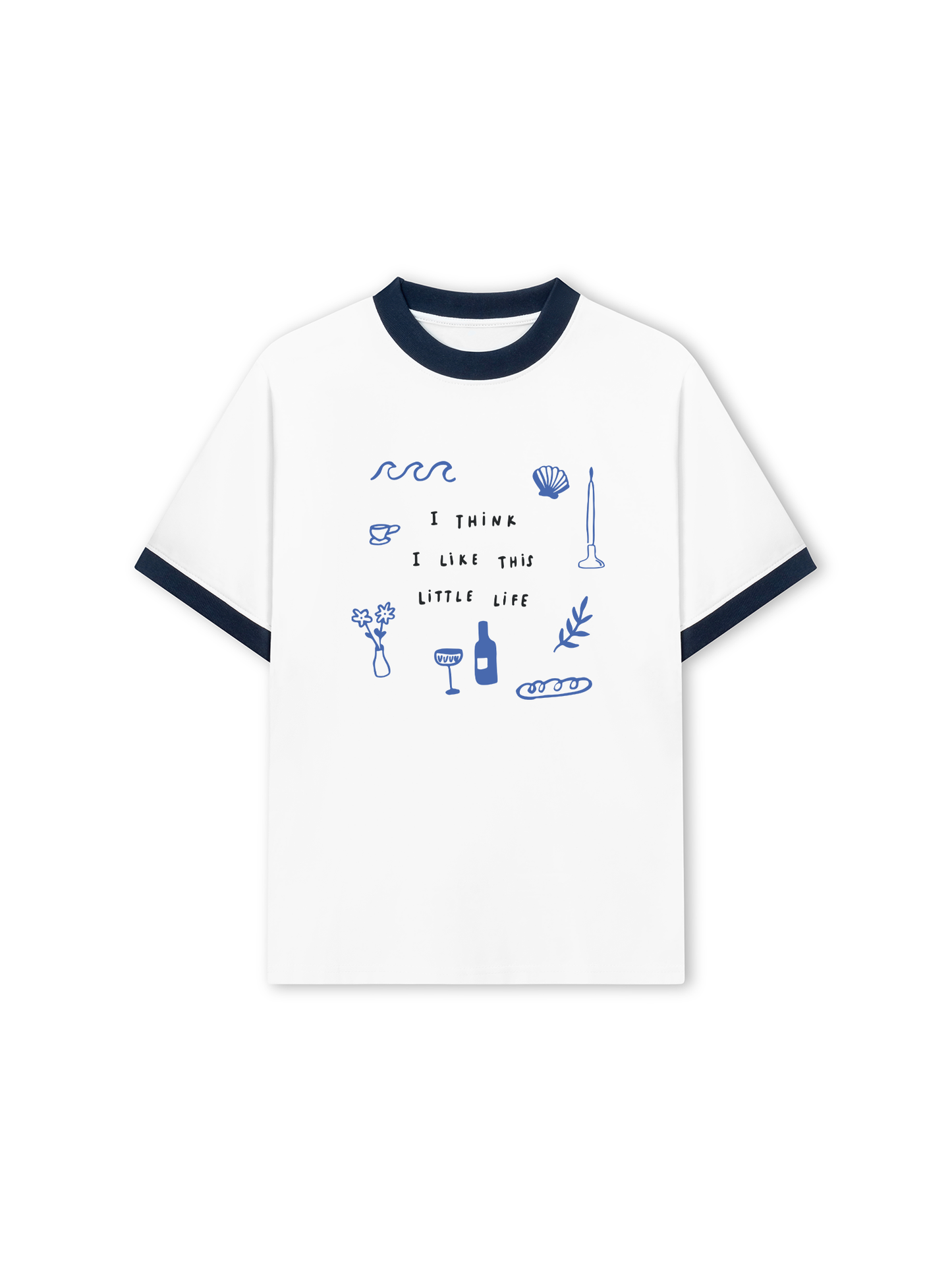 Áo Thun Ringer Relaxed Fit I Think I Like This Little Life