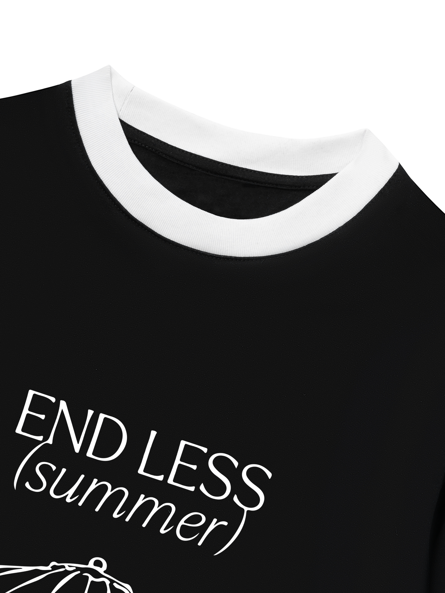 Áo Thun Ringer Relaxed End Less Summer Quote
