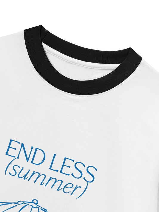 Áo Thun Ringer Relaxed End Less Summer Quote
