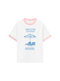 Áo Thun Ringer Relaxed End Less Summer Quote