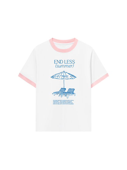 Áo Thun Ringer Relaxed End Less Summer Quote