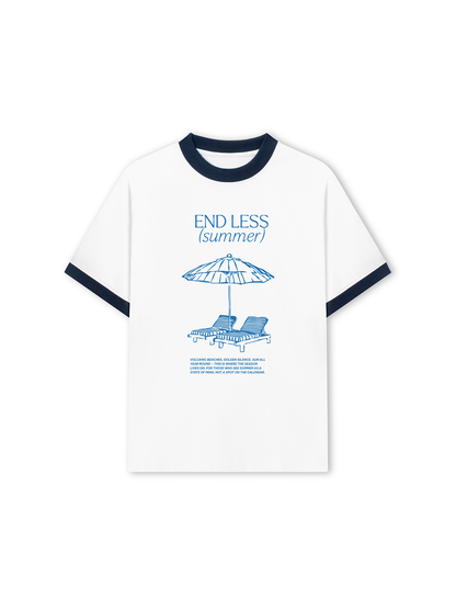 Áo Thun Ringer Relaxed End Less Summer Quote