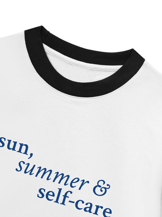 Áo Thun Ringer Relaxed Fit Sun Summer & Self Care