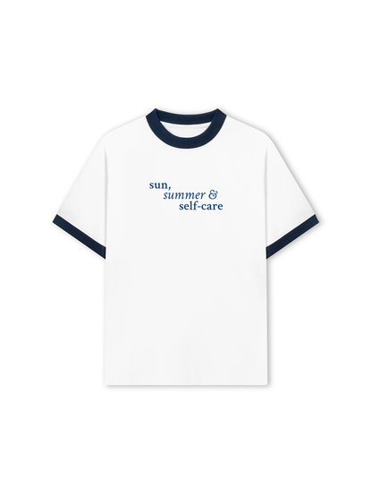 Áo Thun Ringer Relaxed Fit Sun Summer & Self Care