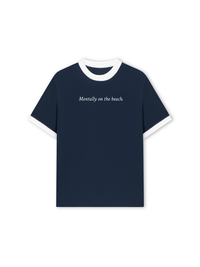 Áo Thun Ringer Relaxed Fit Mentally on the Beach
