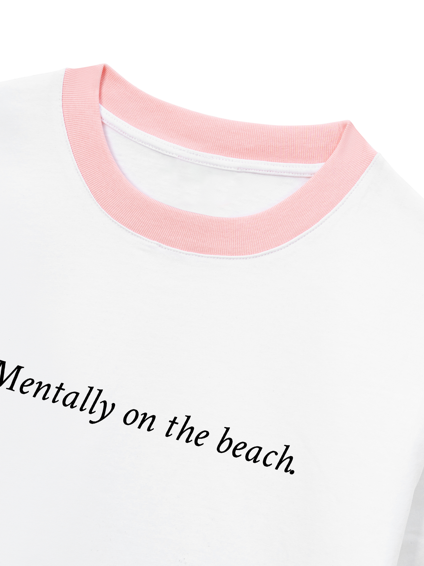 Áo Thun Ringer Relaxed Fit Mentally on the Beach