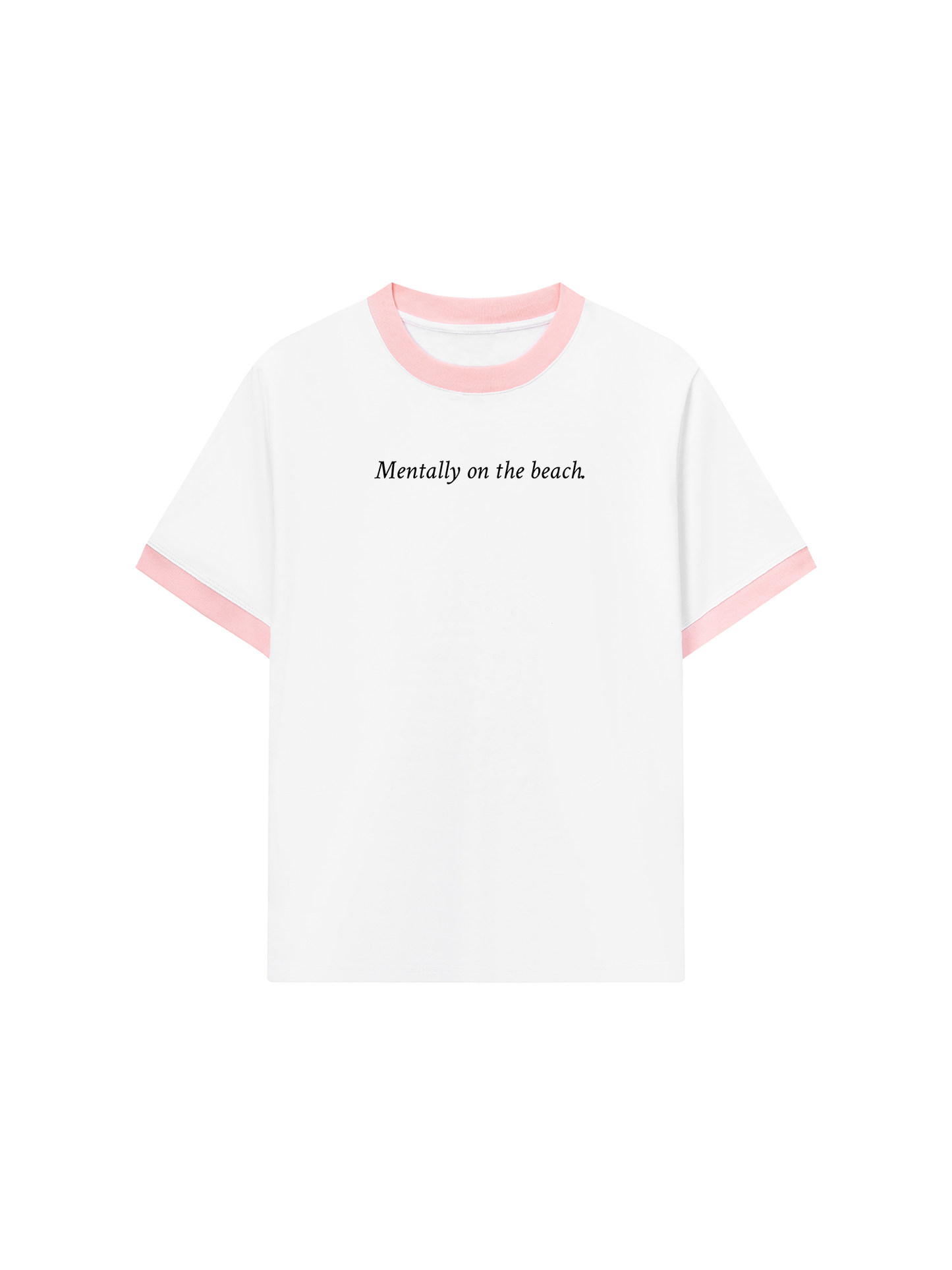 Áo Thun Ringer Relaxed Fit Mentally on the Beach