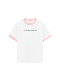 Áo Thun Ringer Relaxed Fit Mentally on the Beach