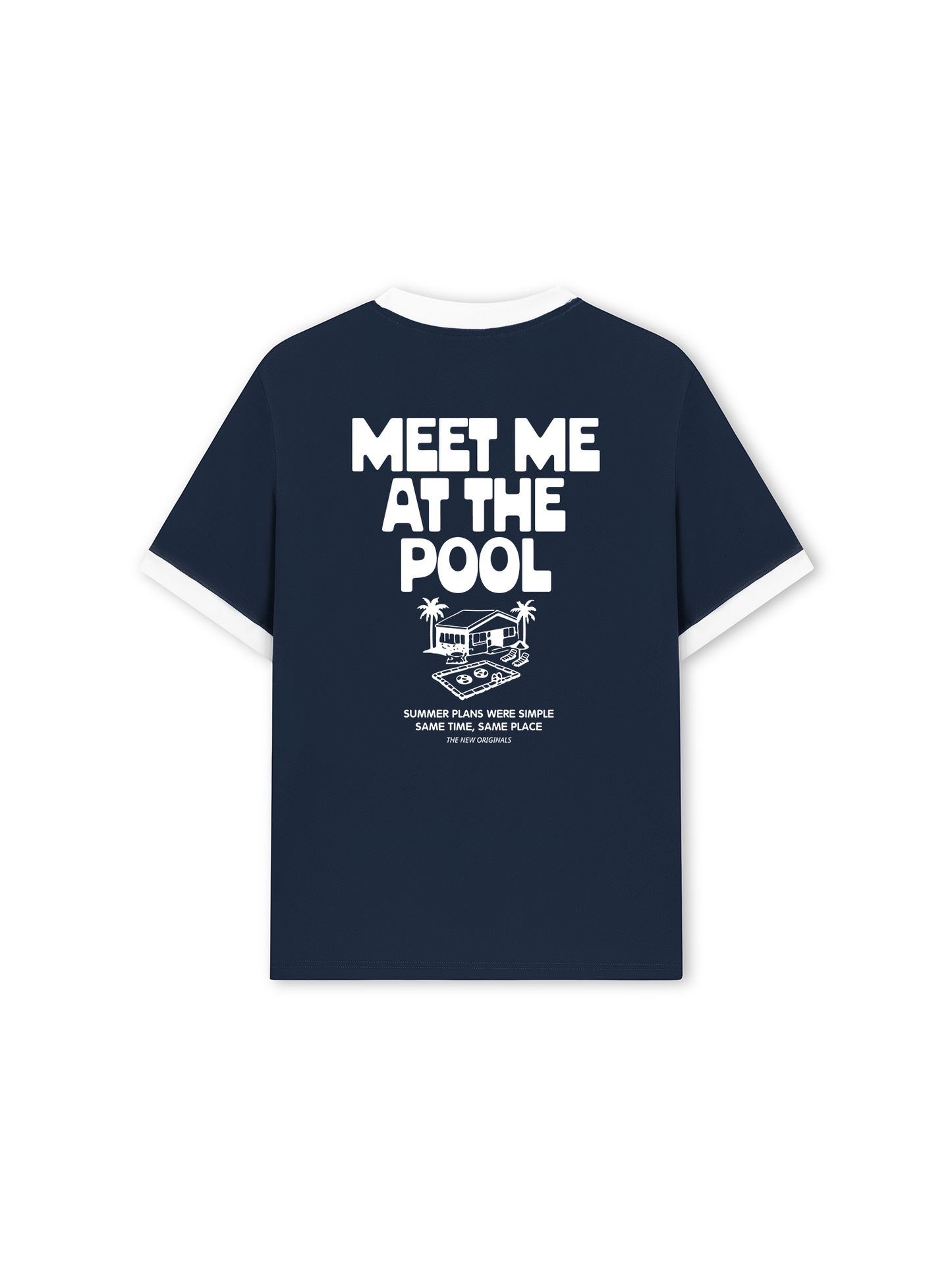 Áo Thun Ringer Relaxed Fit Meet Me At The Pool