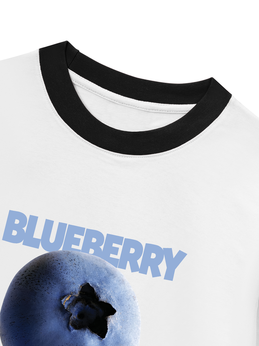 Áo Thun Ringer Relaxed Fit Blueberry Moment
