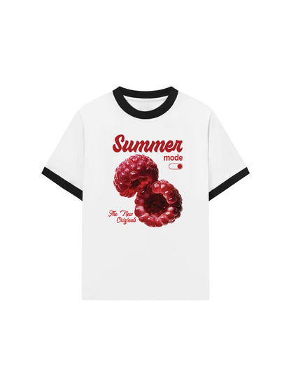 Áo Thun Ringer Relaxed Fit Summer Mode On