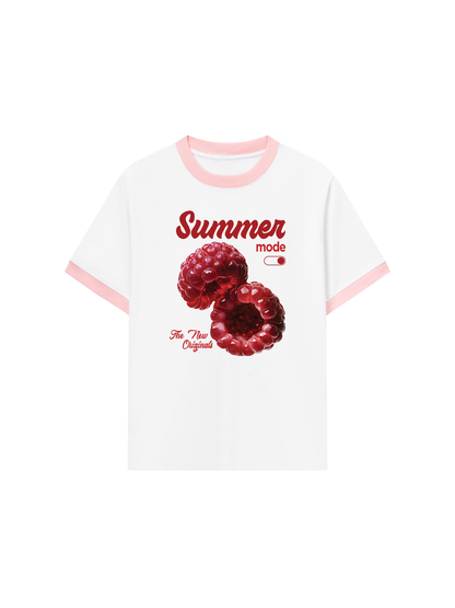 Áo Thun Ringer Relaxed Fit Summer Mode On