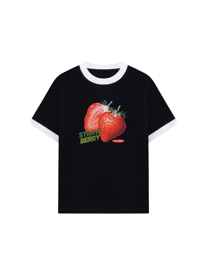 Áo Thun Ringer Relaxed Fit Strawberry