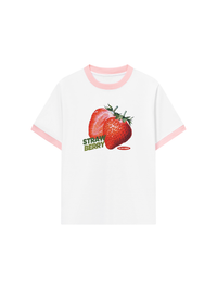 Áo Thun Ringer Relaxed Fit Strawberry