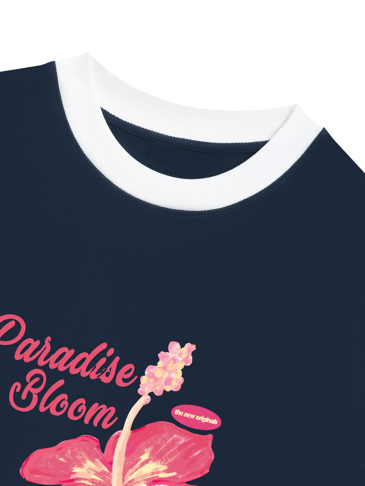 Áo Thun Ringer Relaxed Fit Paradise Bloom