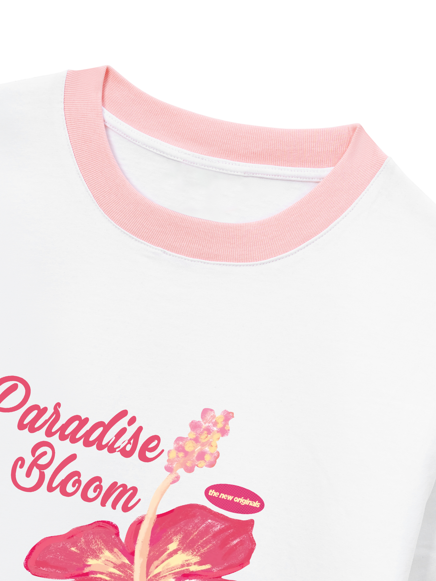 Áo Thun Ringer Relaxed Fit Paradise Bloom