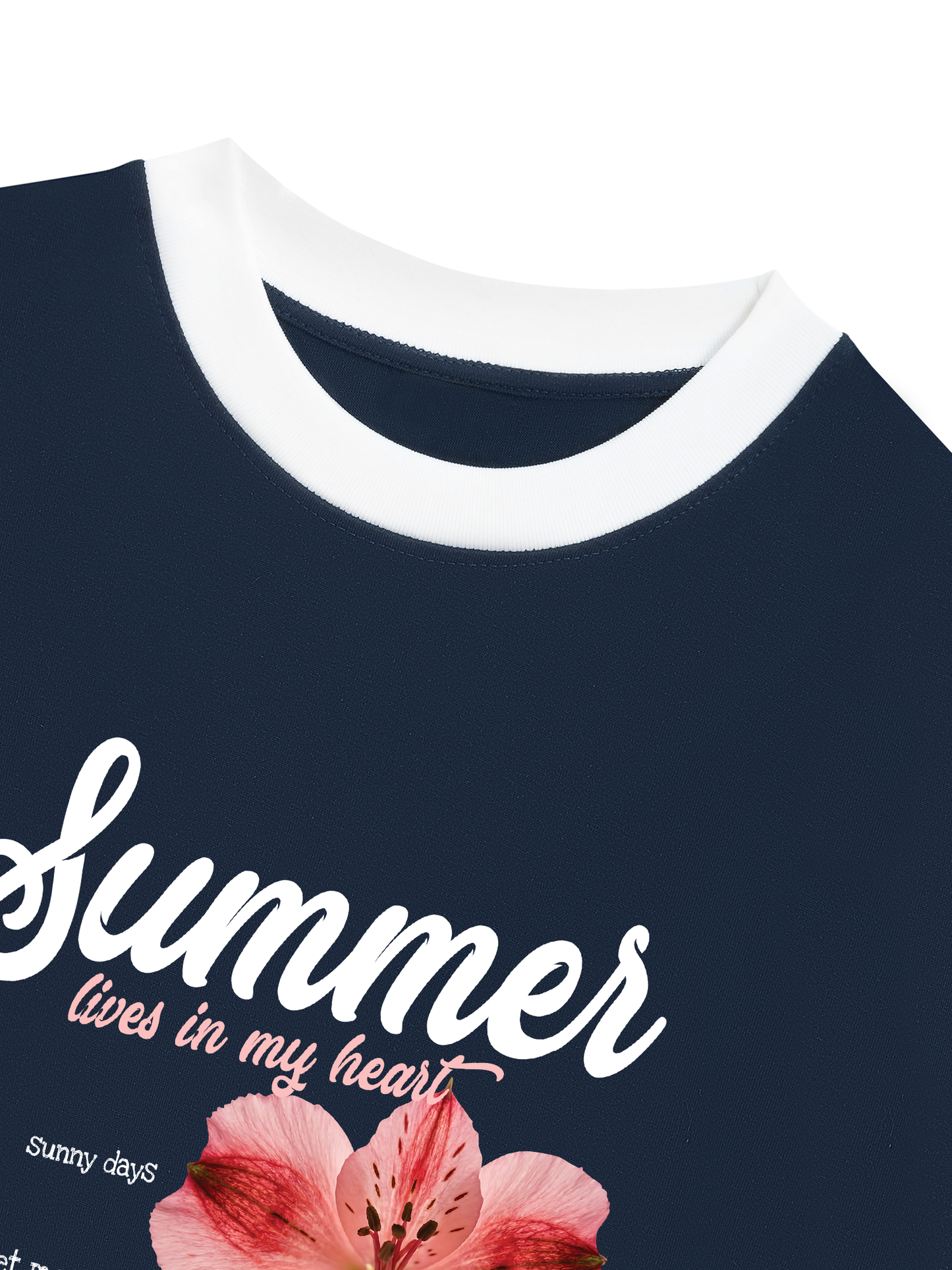 Áo Thun Ringer Relaxed Fit Summer Lives In My Heart