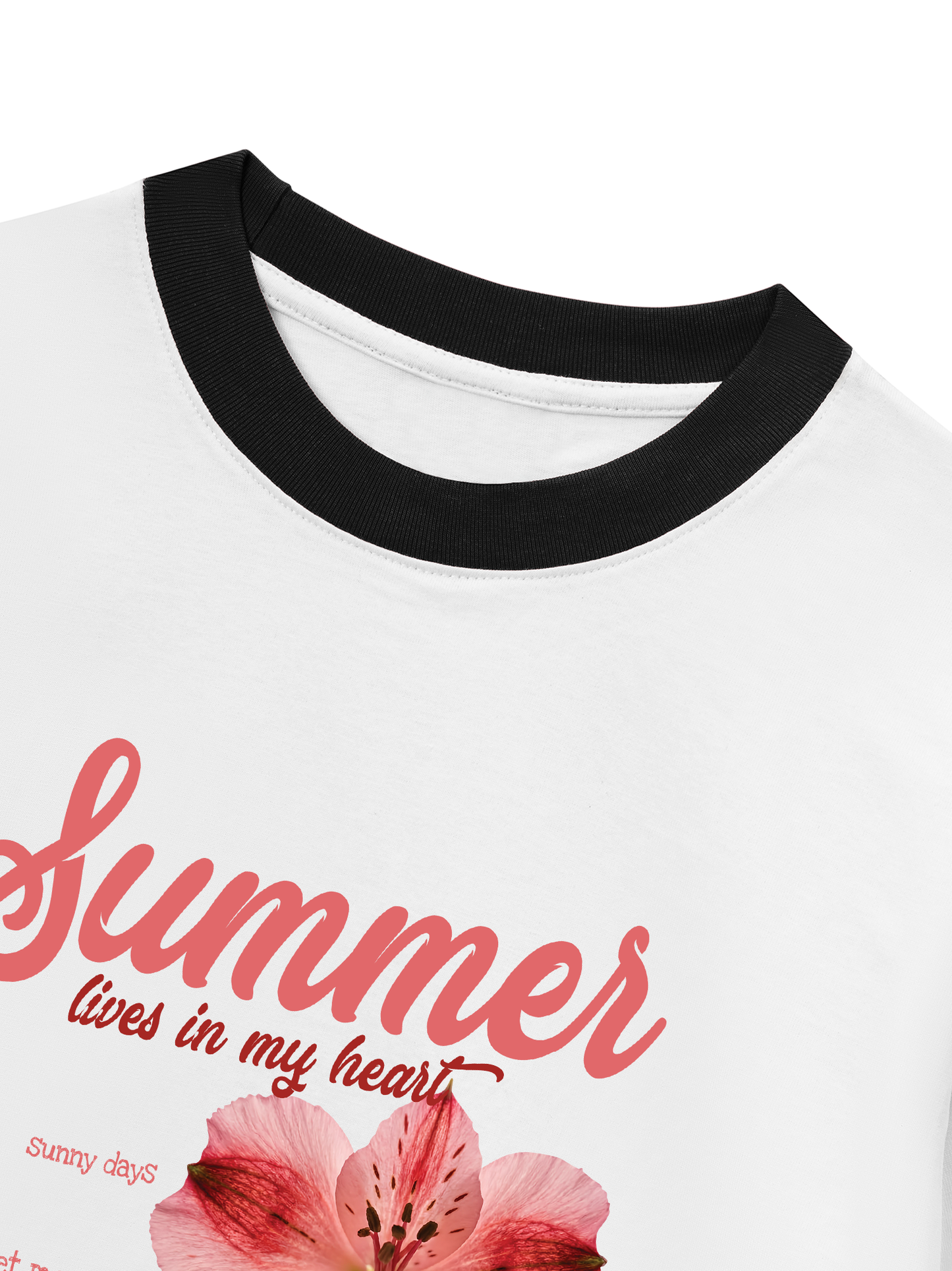 Áo Thun Ringer Relaxed Fit Summer Lives In My Heart