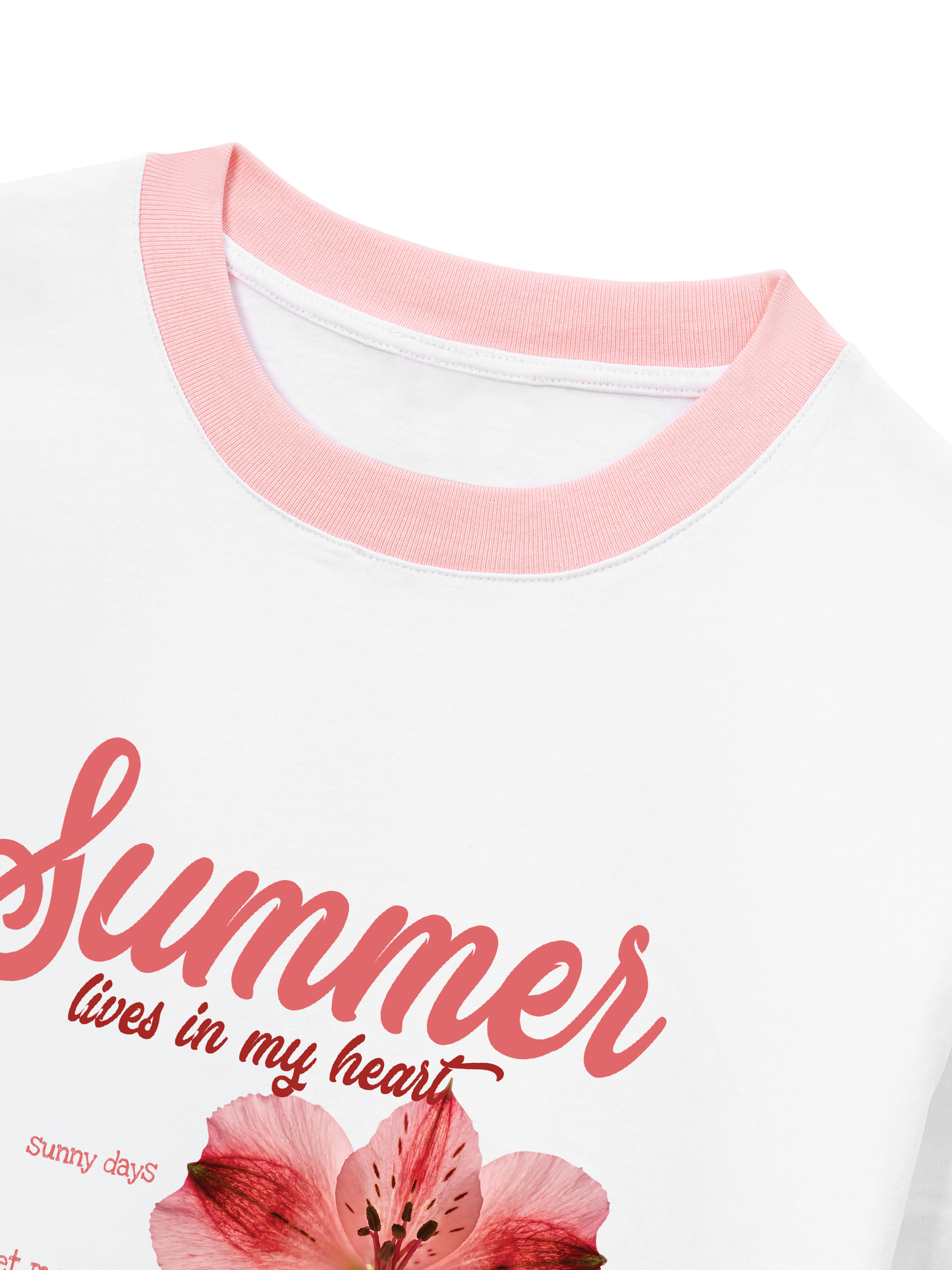 Áo Thun Ringer Relaxed Fit Summer Lives In My Heart