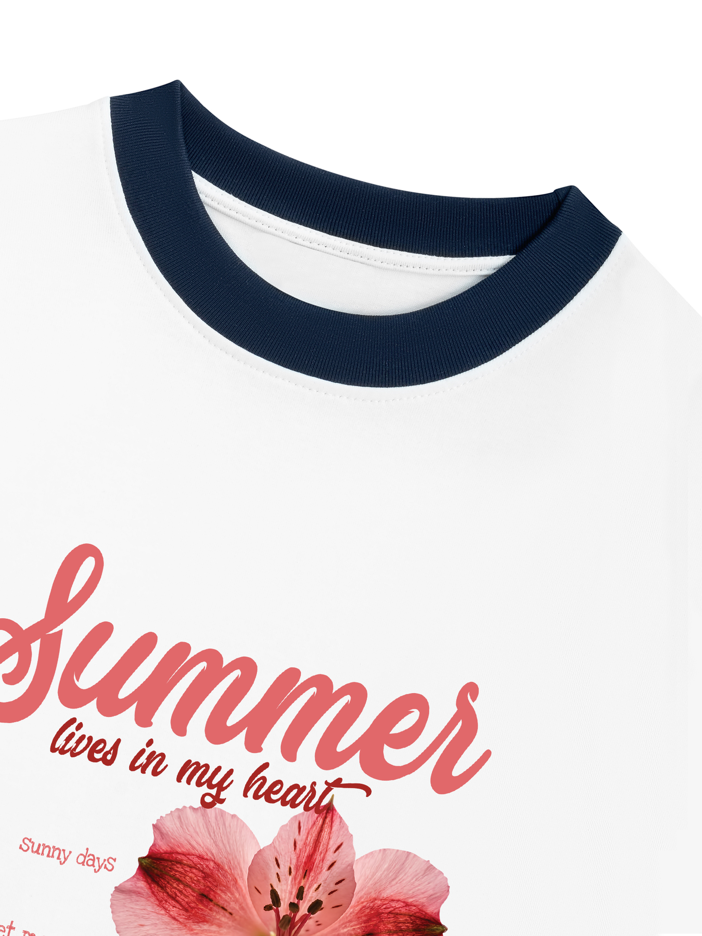 Áo Thun Ringer Relaxed Fit Summer Lives In My Heart