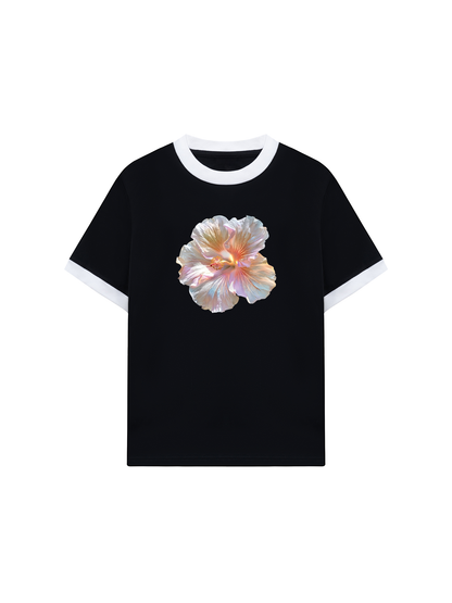 Áo Thun Ringer Relaxed Fit Summer Floral