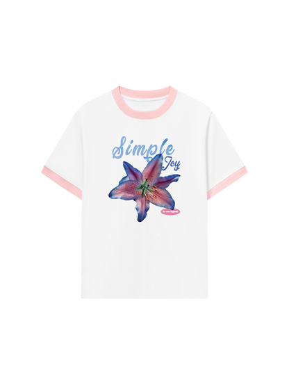 Áo Thun Ringer Relaxed Fit Simple Joy