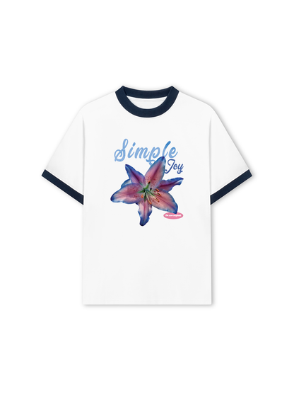 Áo Thun Ringer Relaxed Fit Simple Joy