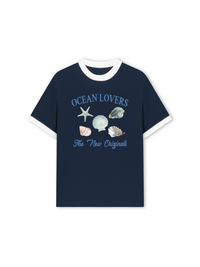 Áo Thun Ringer Relaxed Fit Ocean Lovers