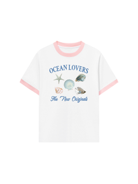 Áo Thun Ringer Relaxed Fit Ocean Lovers