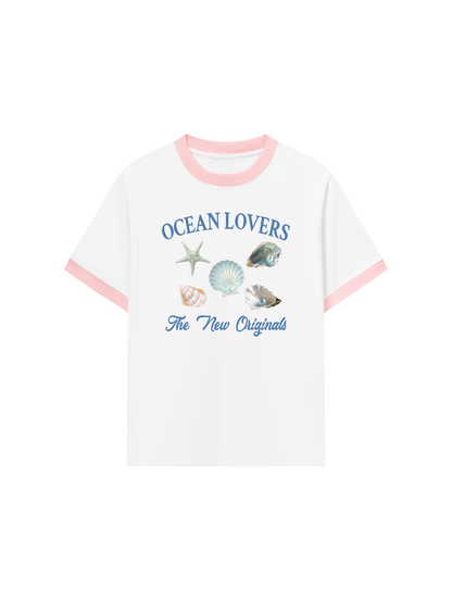 Áo Thun Ringer Relaxed Fit Ocean Lovers