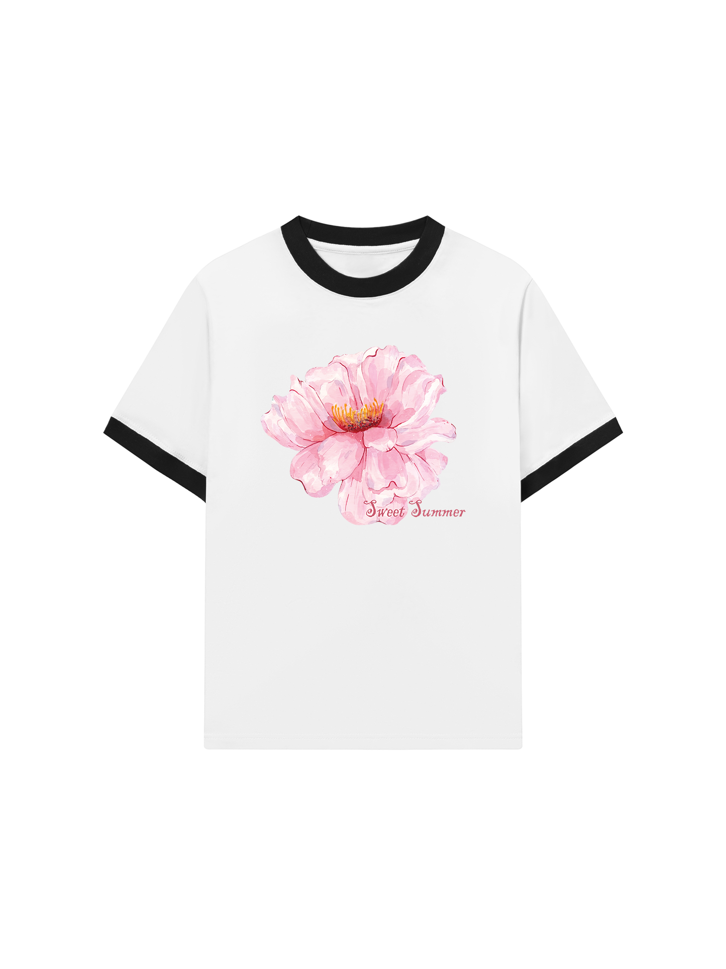 Áo Thun Ringer Relaxed Fit Sweet Summer